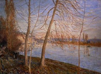Alfred Sisley : Winter Morning, Veneux